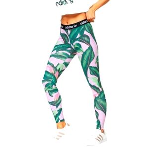 Adidas Originals x Farm Rio Tights/ Leggings - Tropical Pink - Size M